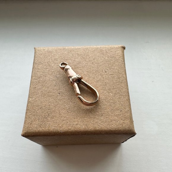 Antique 9k Gold Full Swivel Dog Clasp - Picture 2 of 6